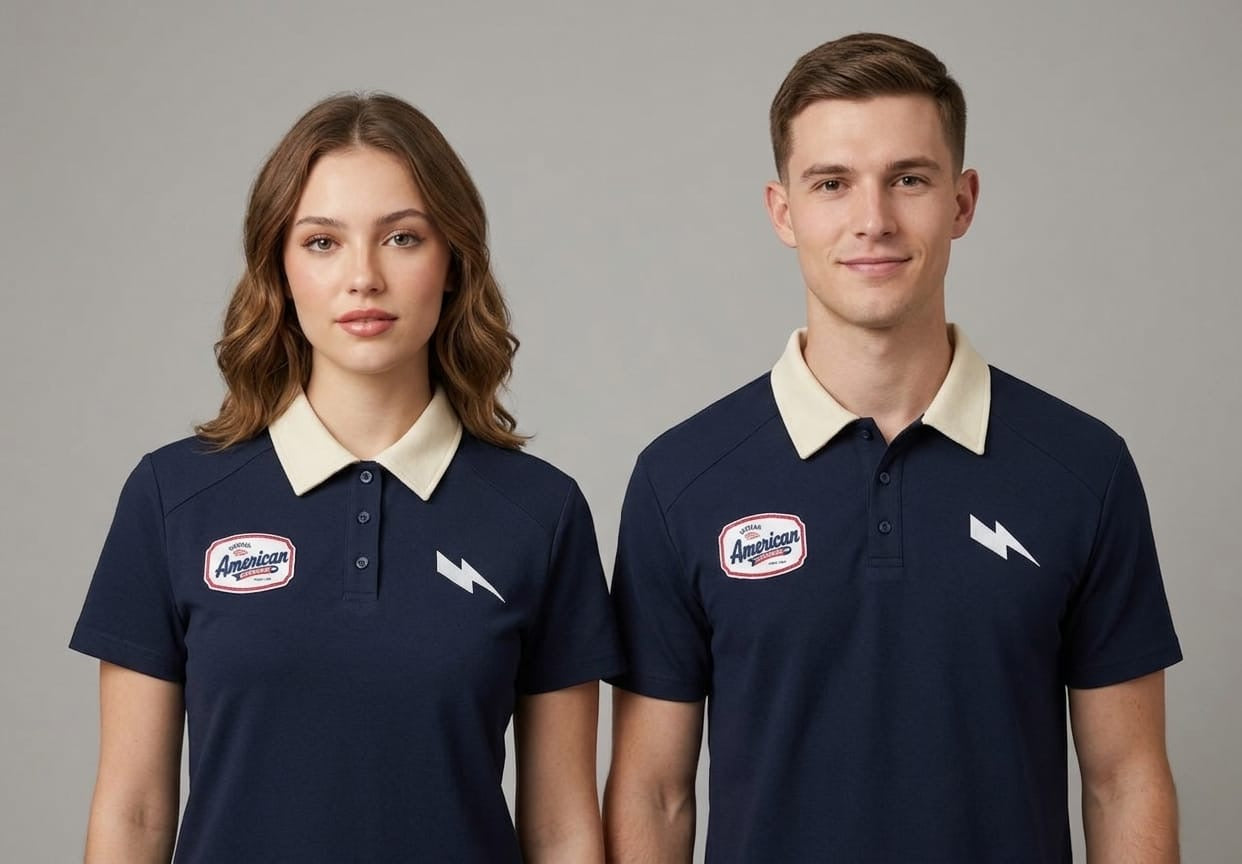 Aorrah American Lightning Polo T shirt